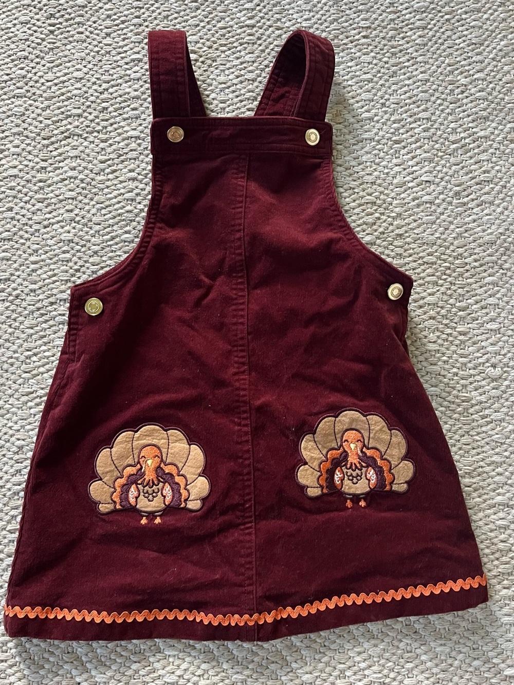 Girl’s 4T Corduroy Thanksgiving Turkey Dress